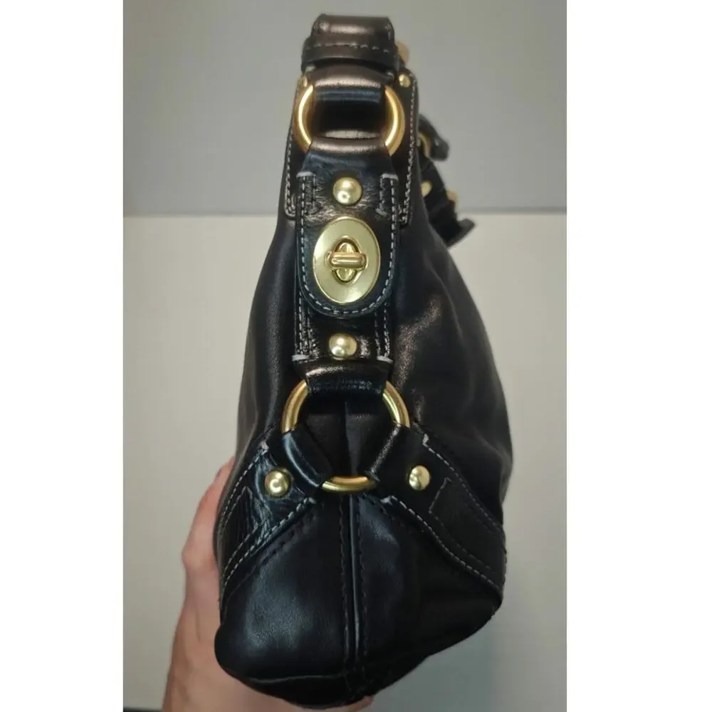 Vintage Black Coach Carly hobo bag - Picture 8 of 13
